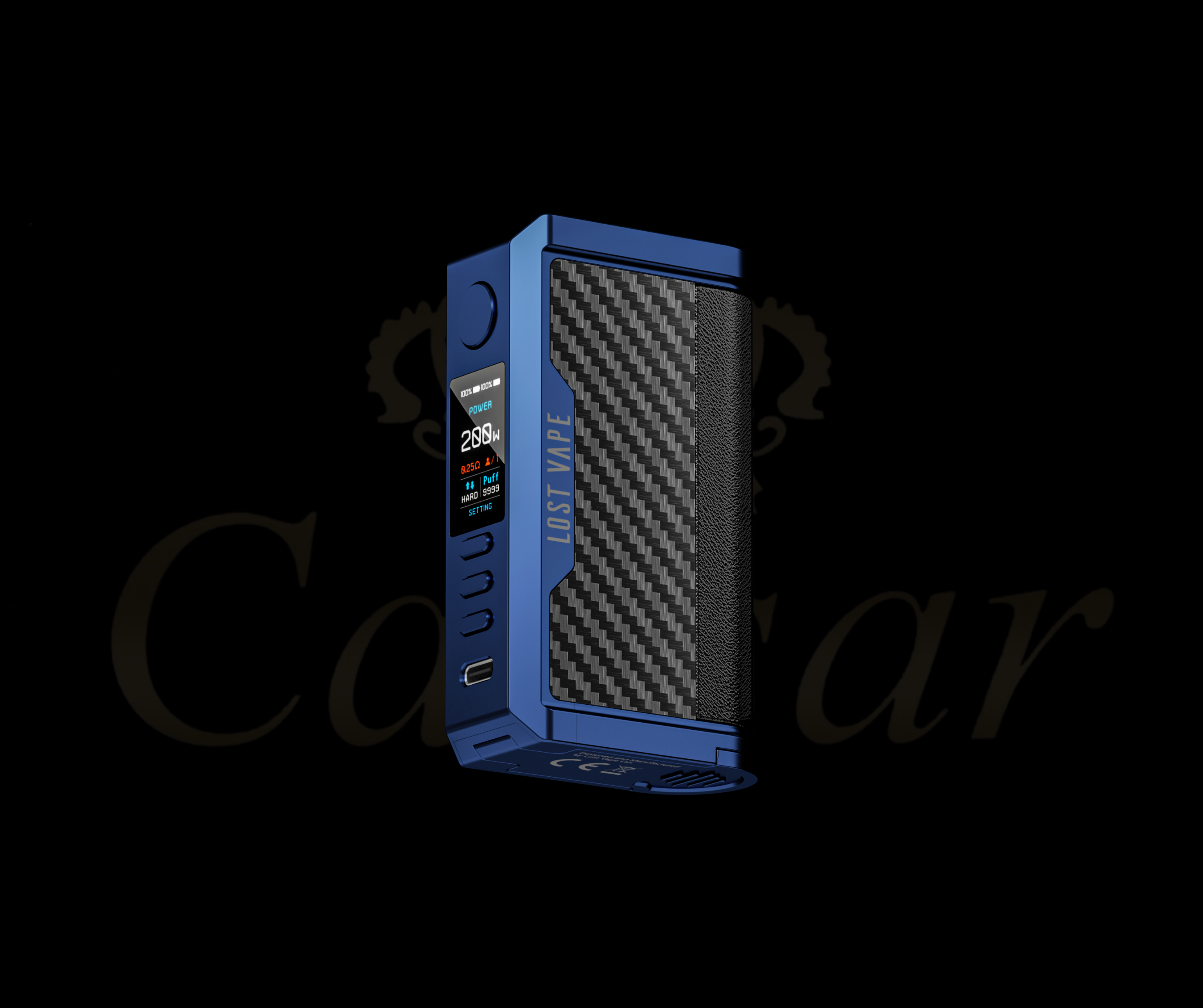 Lost Vape Centaurus Q200 Box Mod / Blue Carbon Fiber