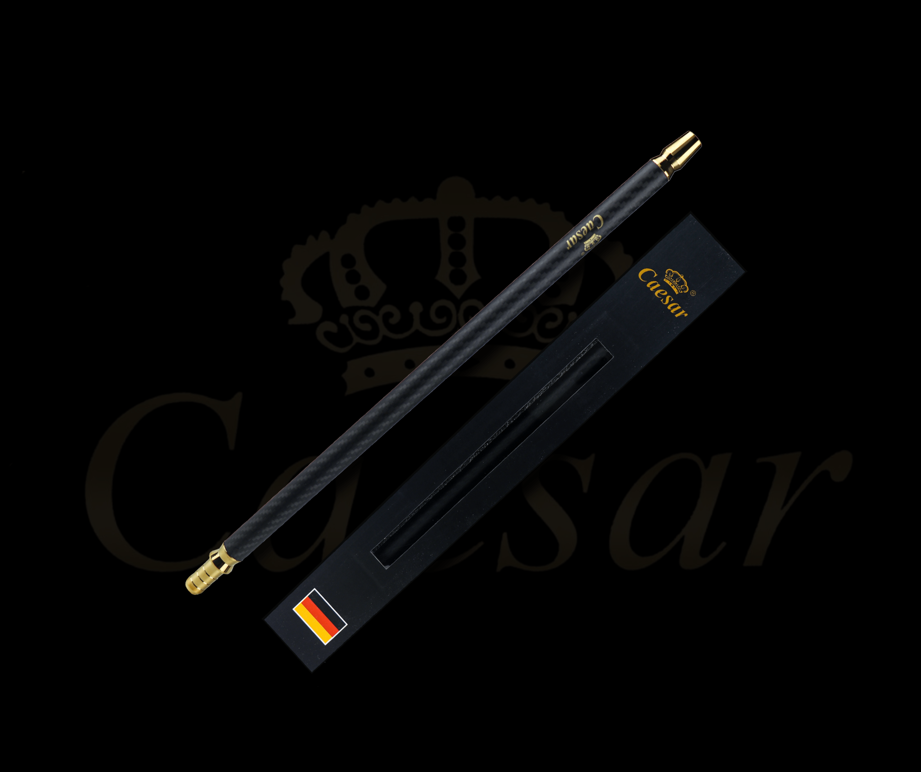 Caesar Mundstykke - Gold / Carbon Fiber Smooth - Caesar Shisha