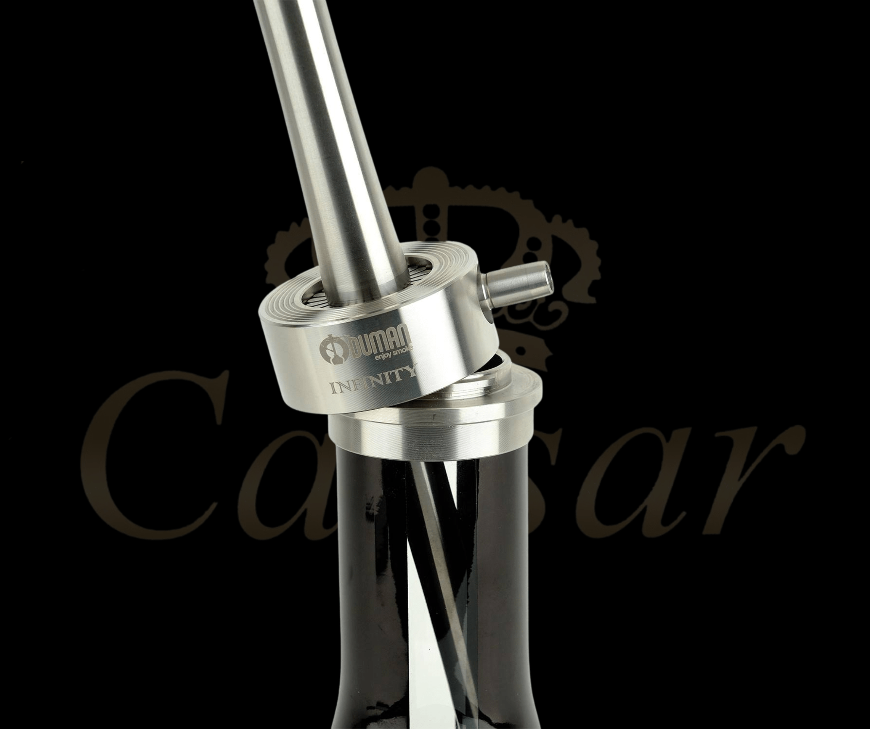 Oduman Infinity / Silver on Black - Caesar Shisha